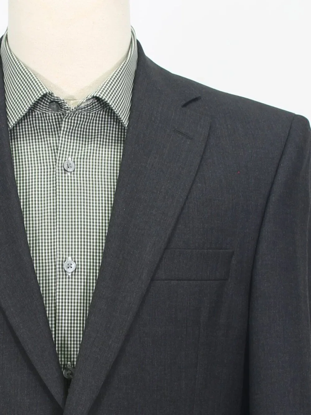 Jack Victor 40R 34x28 Gray Full Suit 2-Button Solid R972